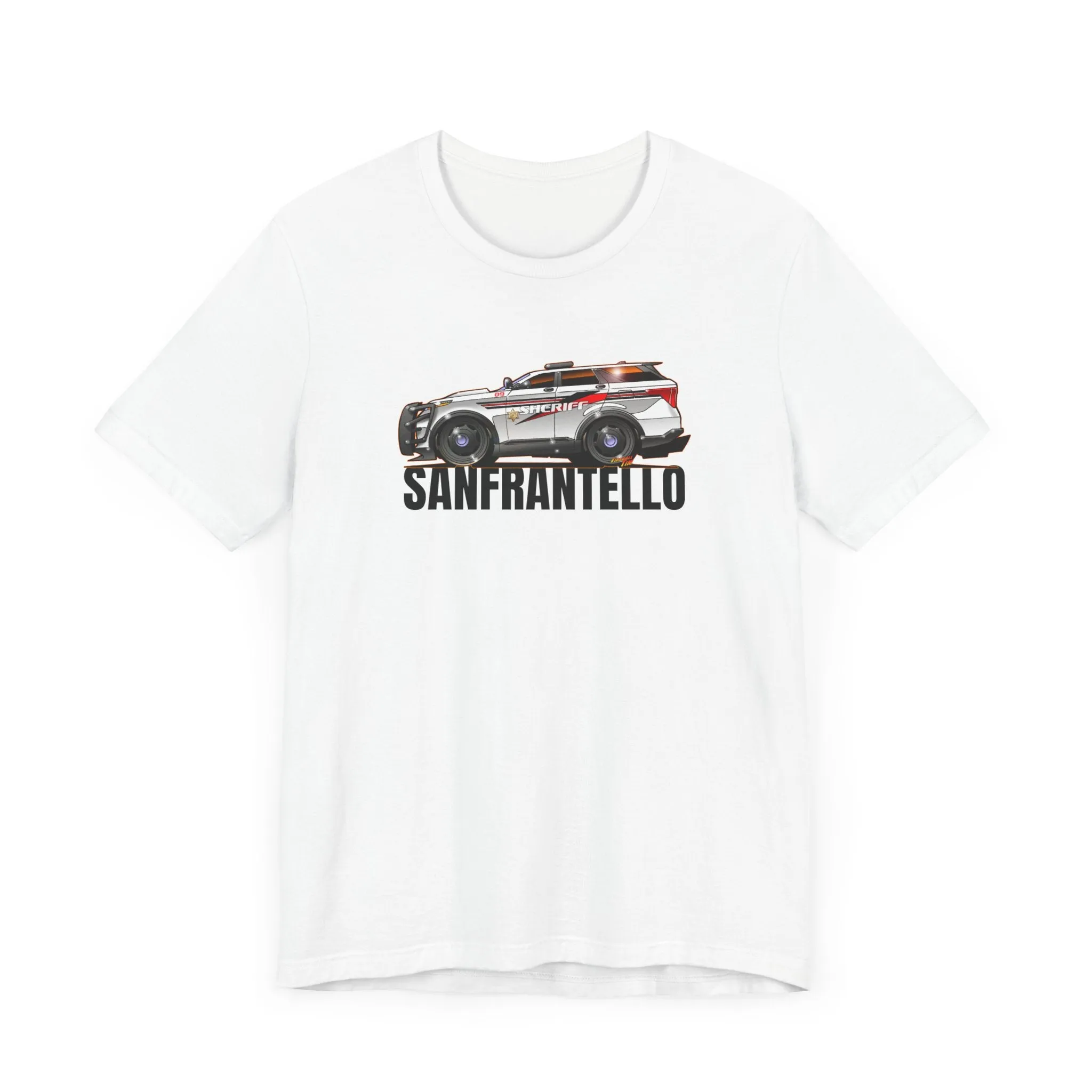 FORD EXPLORER POLICE CRUISER Sanfrantello 09 Tribute Concept Art Short Sleeve Tee 12 Colors