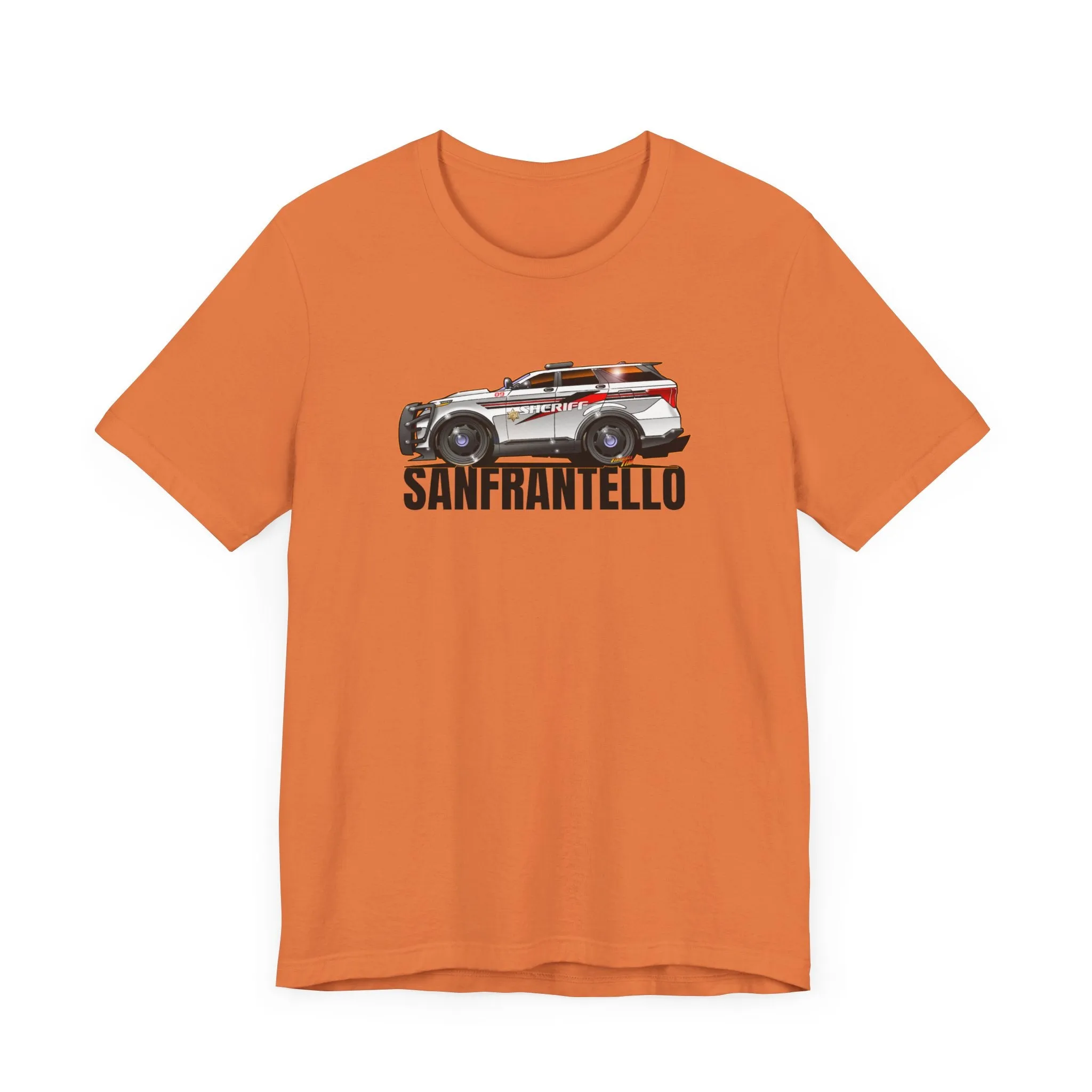 FORD EXPLORER POLICE CRUISER Sanfrantello 09 Tribute Concept Art Short Sleeve Tee 12 Colors