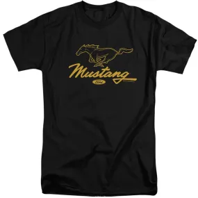 Ford Mustang Pony Script Tall Short-Sleeve T-Shirt