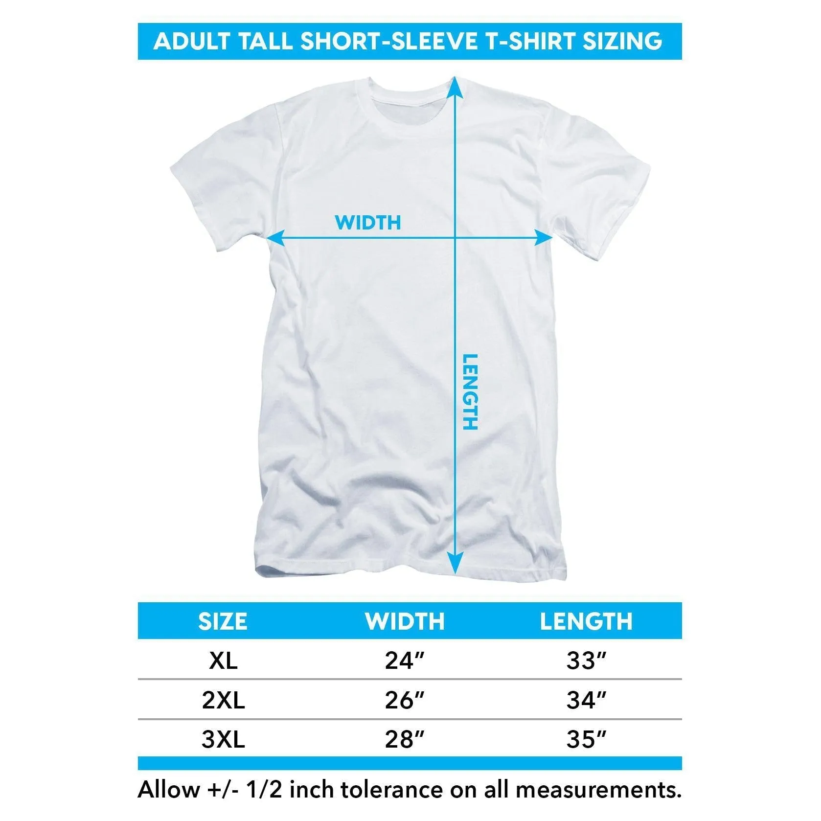 Ford Mustang Pony Script Tall Short-Sleeve T-Shirt