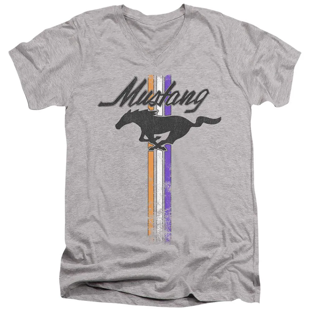 Ford Mustang Tribar Short-Sleeve V-Neck T-Shirt