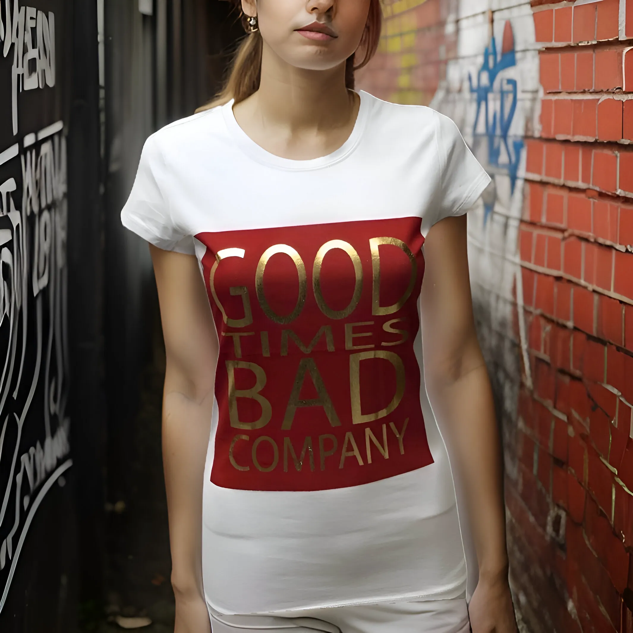 ^GOOD TIMES / BAD COMPANY^ WOMEN'S SHORT SLEEVE T-SHIRTS
