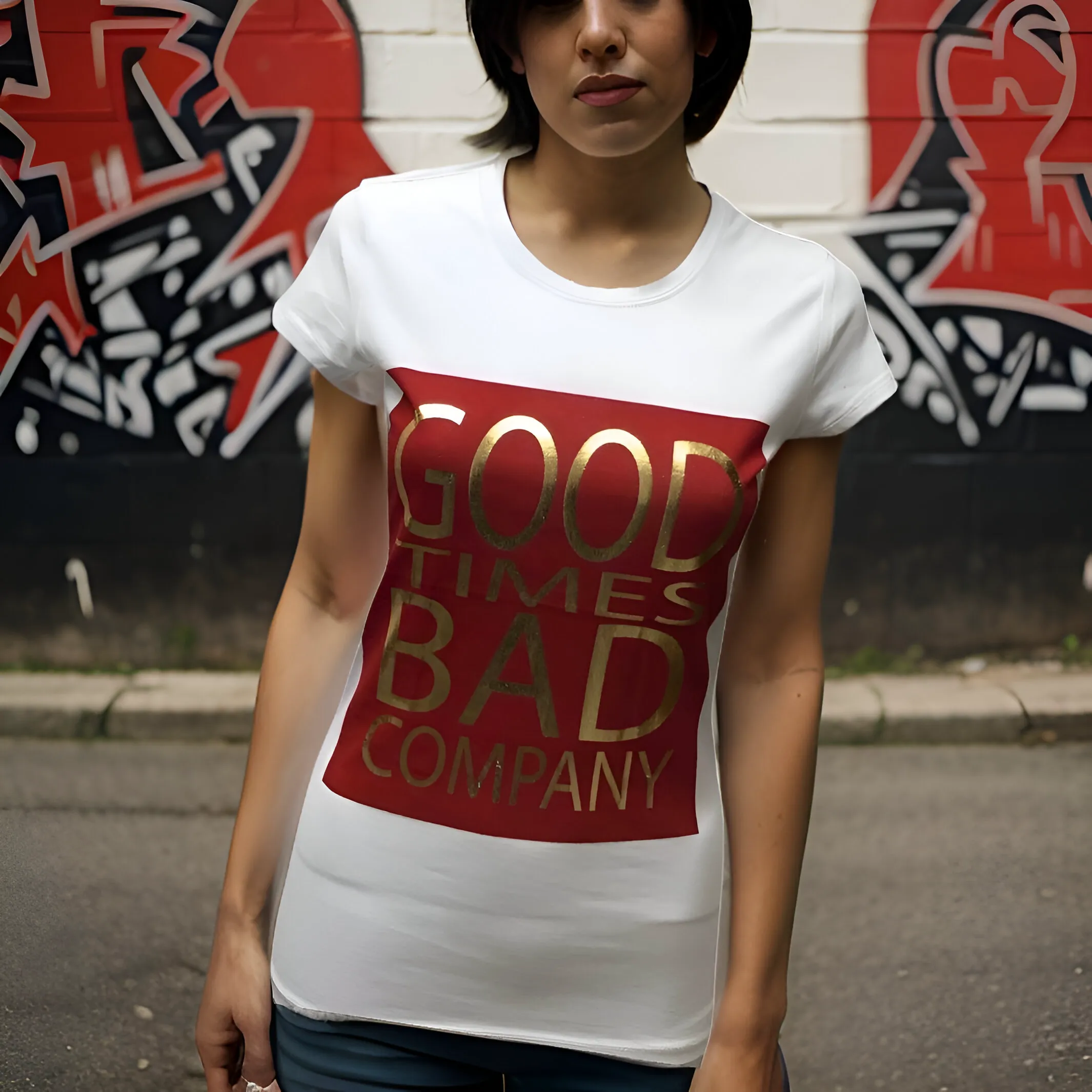^GOOD TIMES / BAD COMPANY^ WOMEN'S SHORT SLEEVE T-SHIRTS