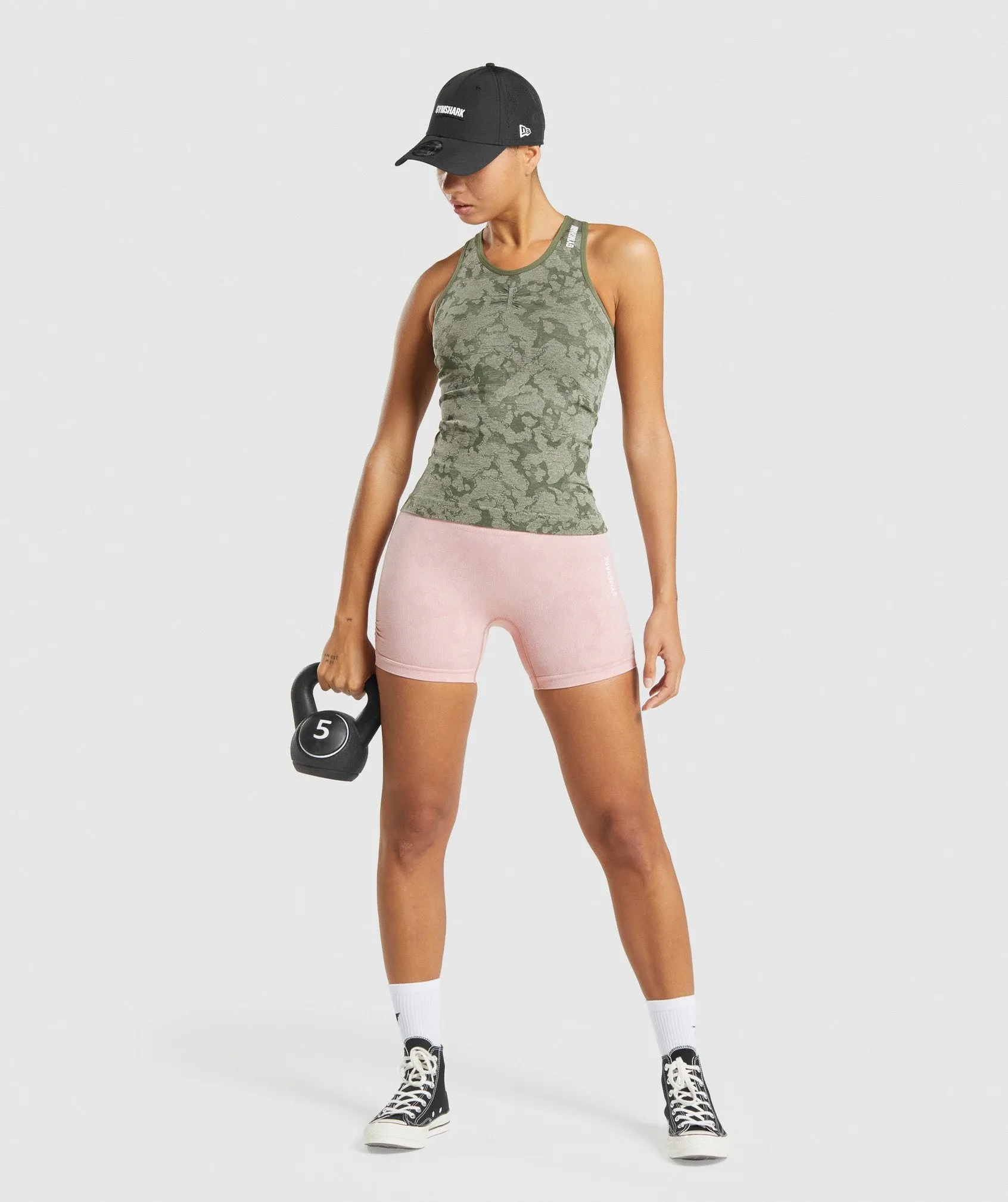 Gymshark Adapt Camo Seamless Tank - Green