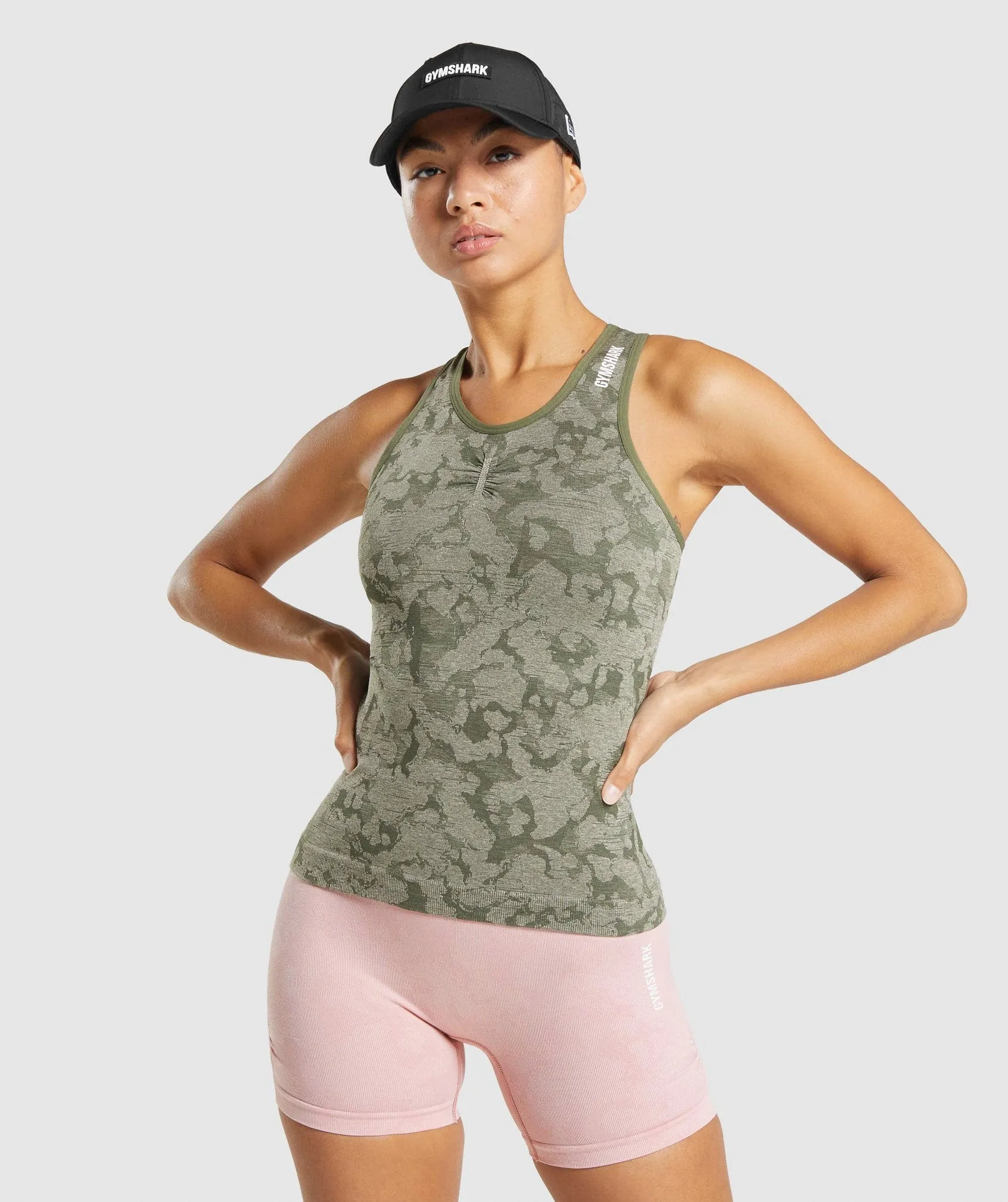 Gymshark Adapt Camo Seamless Tank - Green