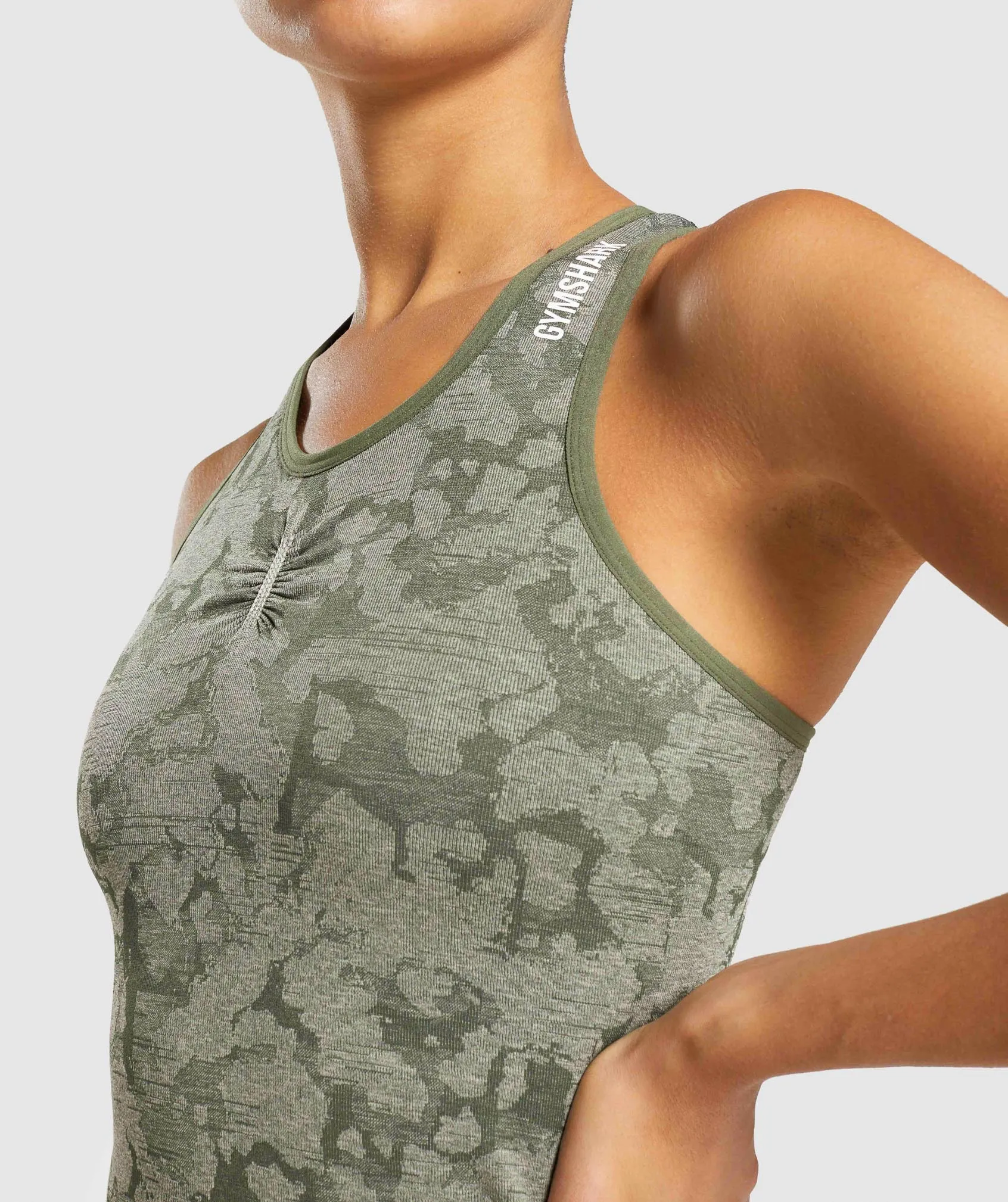 Gymshark Adapt Camo Seamless Tank - Green
