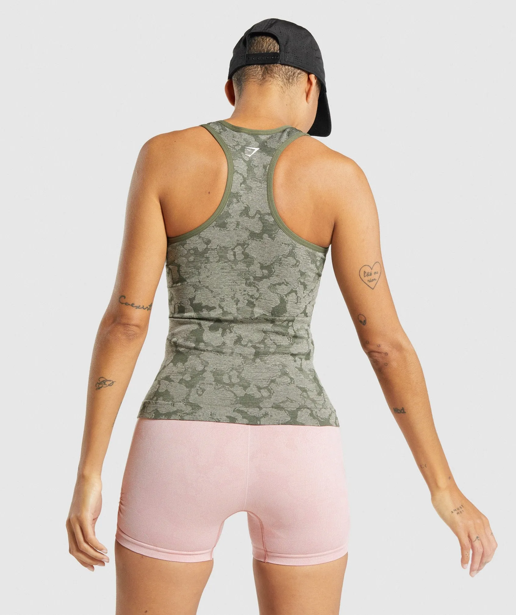 Gymshark Adapt Camo Seamless Tank - Green