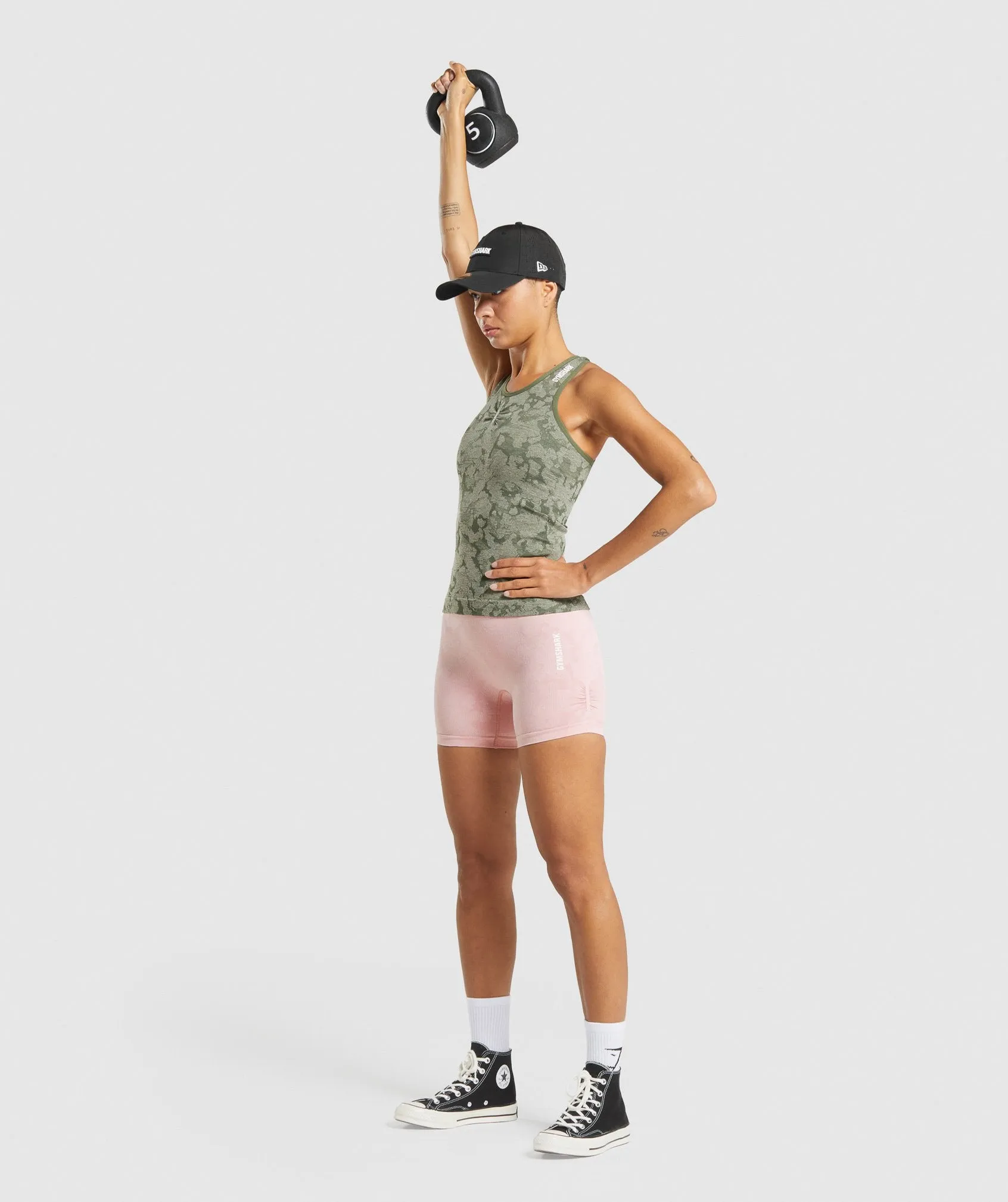 Gymshark Adapt Camo Seamless Tank - Green