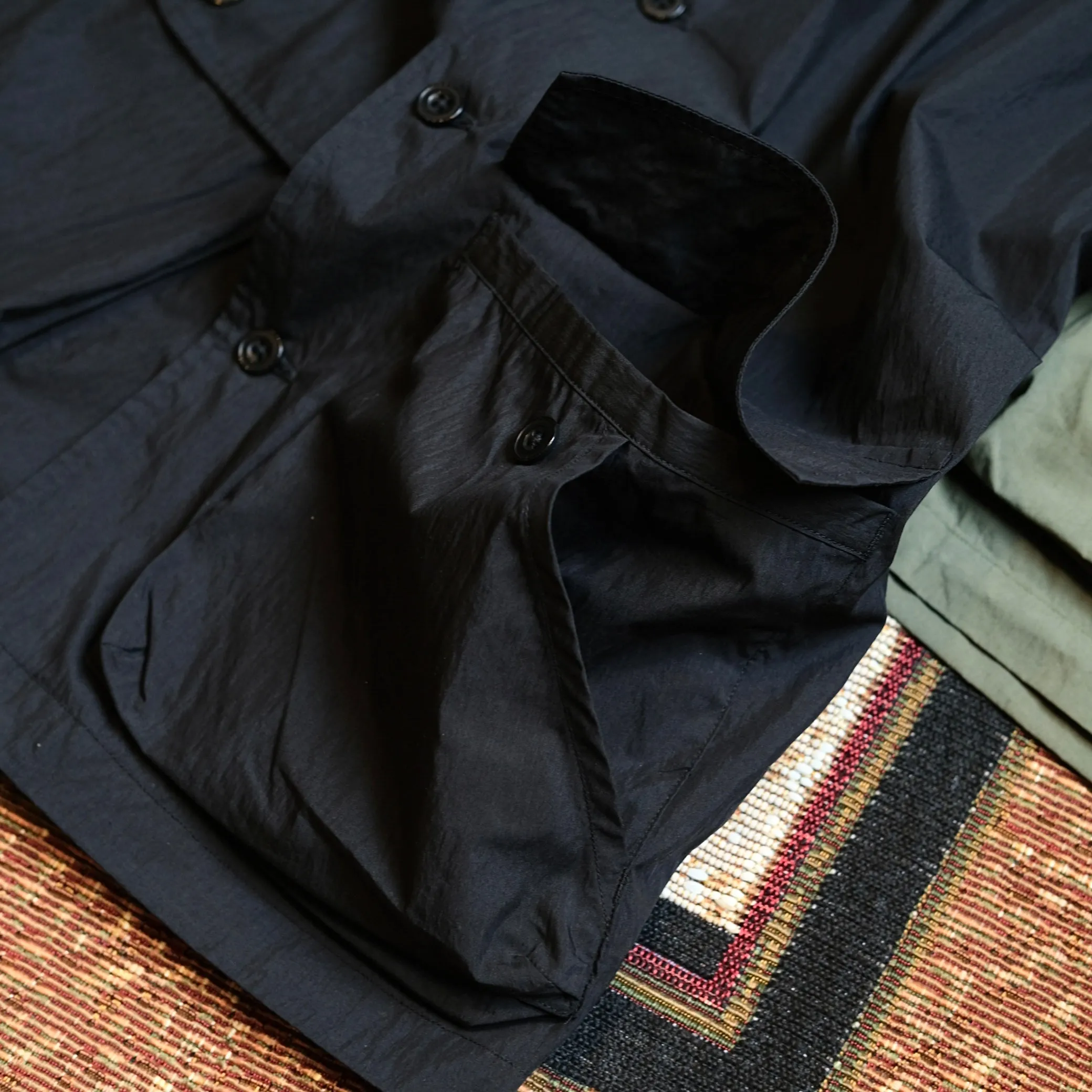 HAND ROOM Open Collar Porter Shirt II