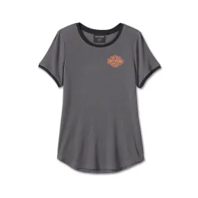 HARLEY-DAVIDSON® WOMEN'S SCREAMIN' EAGLE® RINGER TEE // 96116-24VW