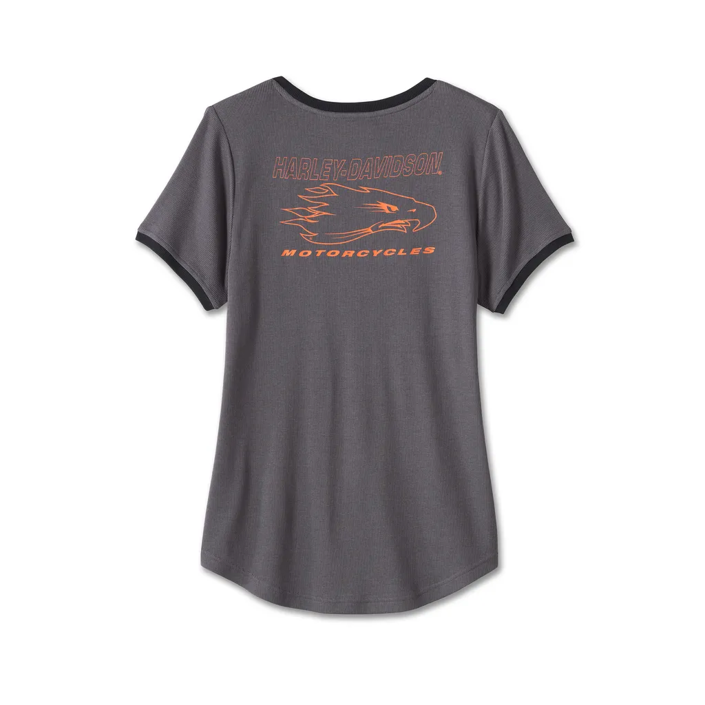 HARLEY-DAVIDSON® WOMEN'S SCREAMIN' EAGLE® RINGER TEE // 96116-24VW
