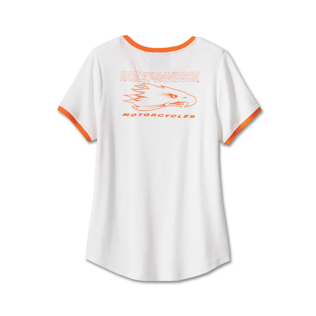 HARLEY-DAVIDSON® WOMEN'S SCREAMIN' EAGLE® RINGER TEE // 96117-24VW