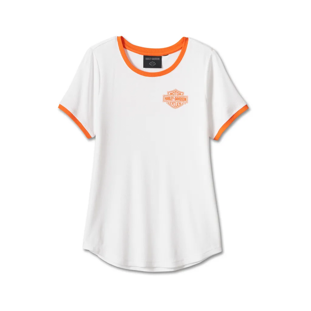 HARLEY-DAVIDSON® WOMEN'S SCREAMIN' EAGLE® RINGER TEE // 96117-24VW