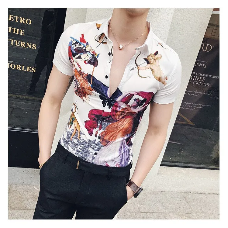 Hawaii Slim Fit Casual Short Sleeve Shirt