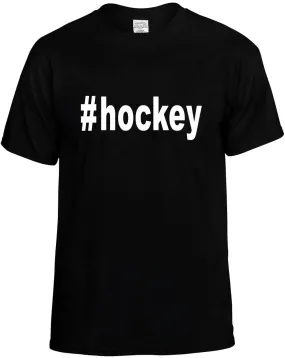 #Hockey Hashtag Unisex T-Shirt Novelty Graphic Tee Shirt