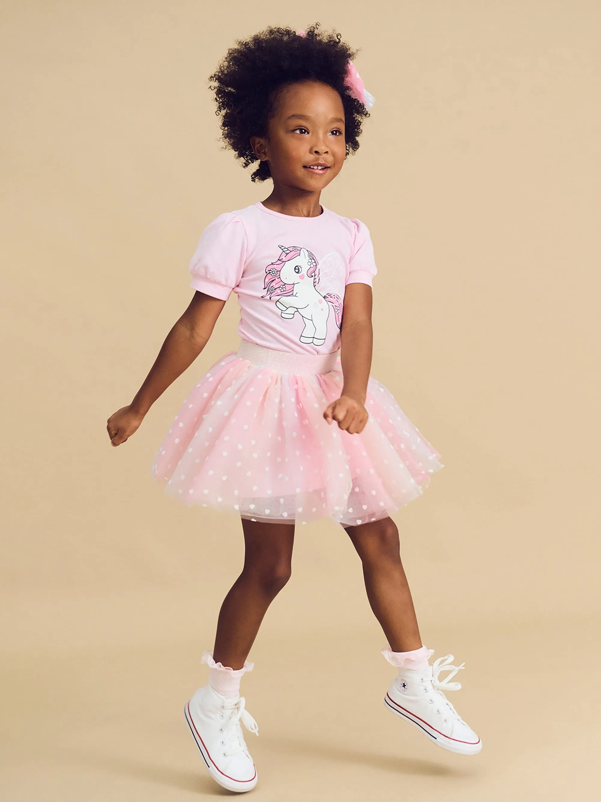 Huxbaby - Flutter Unicorn Puff Sleeve T-Shirt - HB2242S24