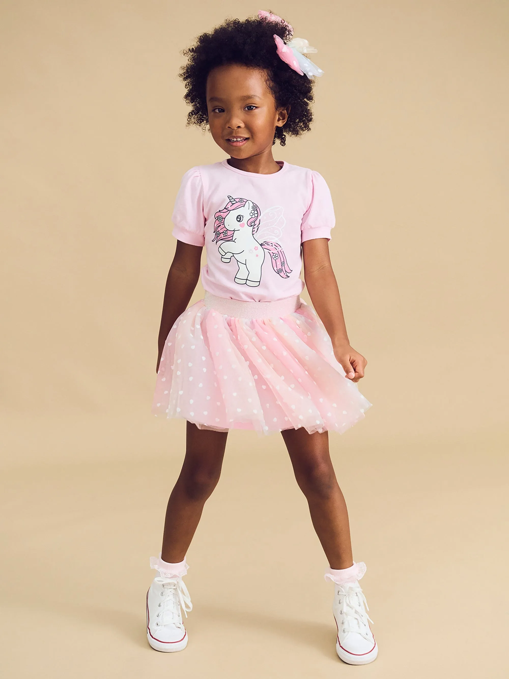 Huxbaby - Flutter Unicorn Puff Sleeve T-Shirt - HB2242S24