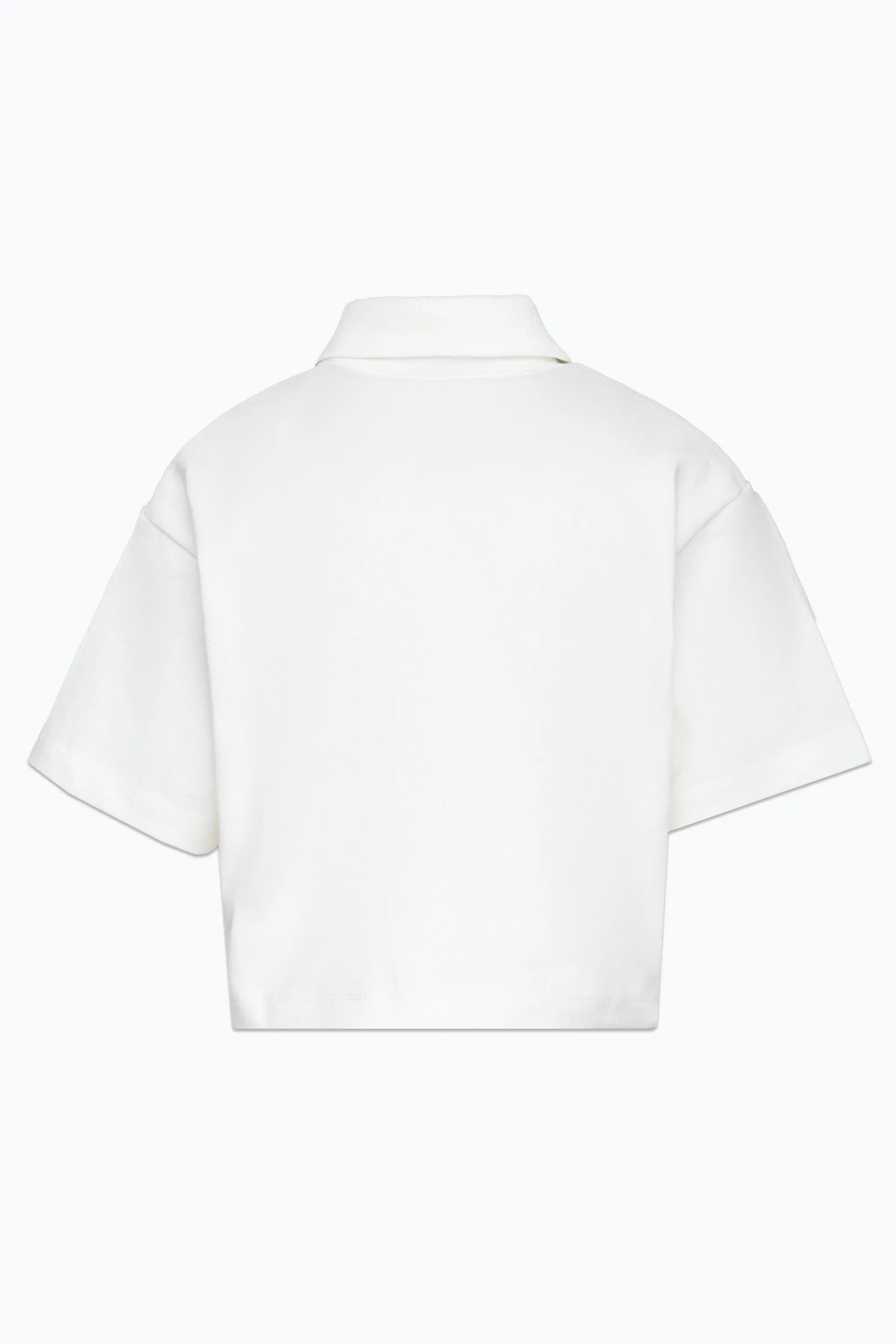 Hype Girls White Script Polo Shirt