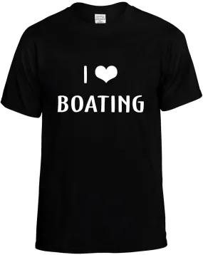 I Love Heart Boating Unisex T-Shirt Novelty Graphic Tee Shirt