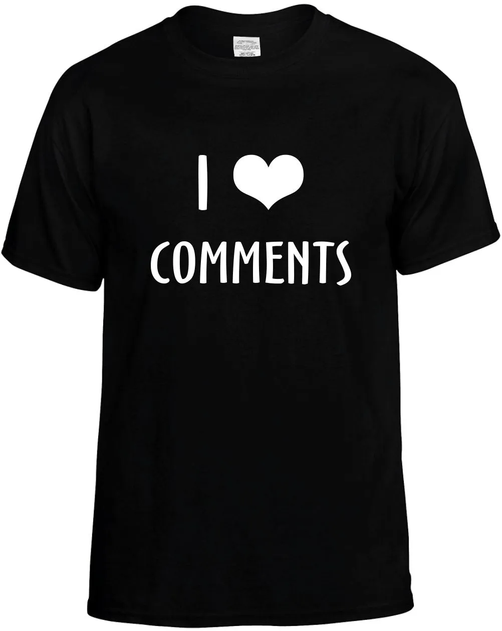 I Love Heart Comments Unisex T-Shirt Novelty Graphic Tee Shirt