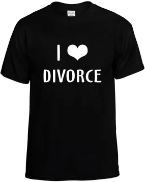 I Love Heart Divorce Unisex T-Shirt Novelty Graphic Tee Shirt