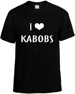 I Love Heart Kabobs Unisex T-Shirt Novelty Graphic Tee Shirt