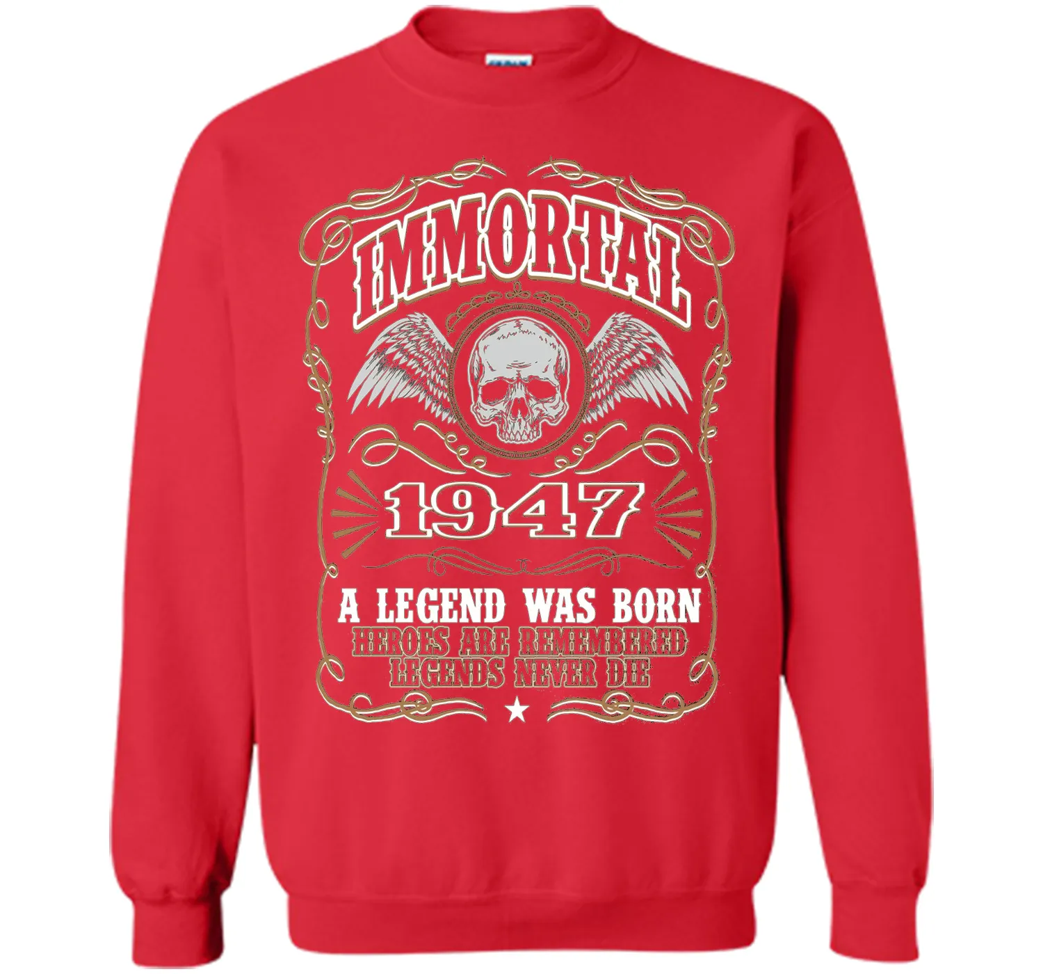 Immortal 1947 T-Shirt. 69th Birthday Gift For Men.