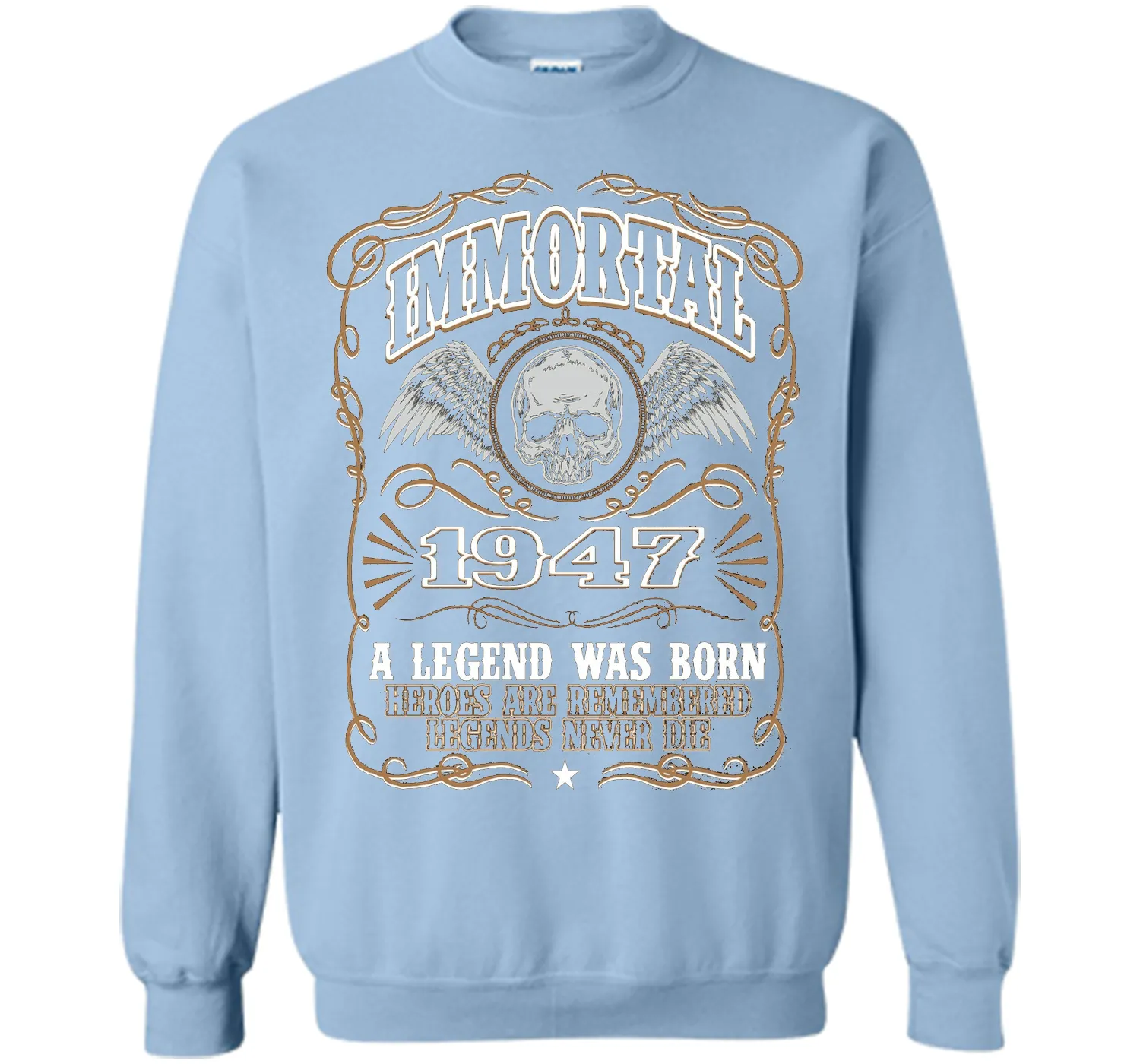 Immortal 1947 T-Shirt. 69th Birthday Gift For Men.