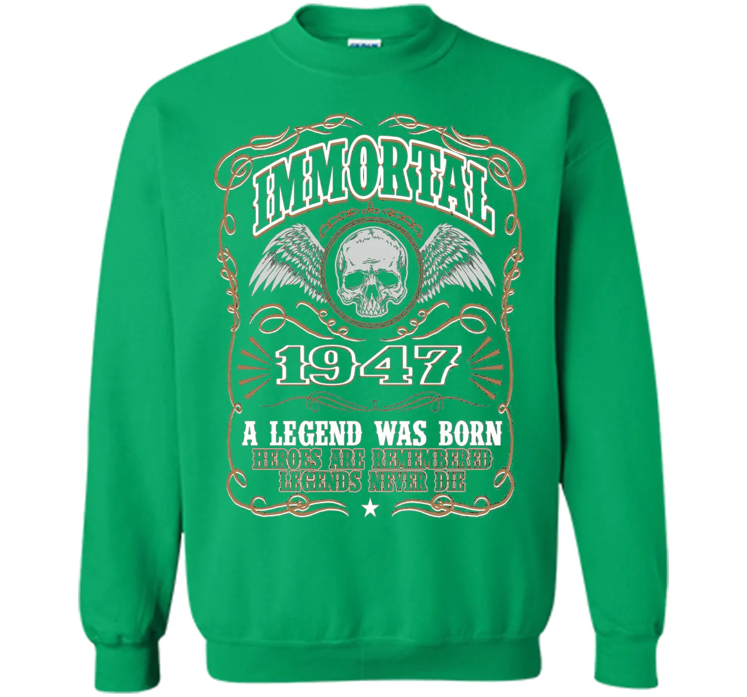 Immortal 1947 T-Shirt. 69th Birthday Gift For Men.