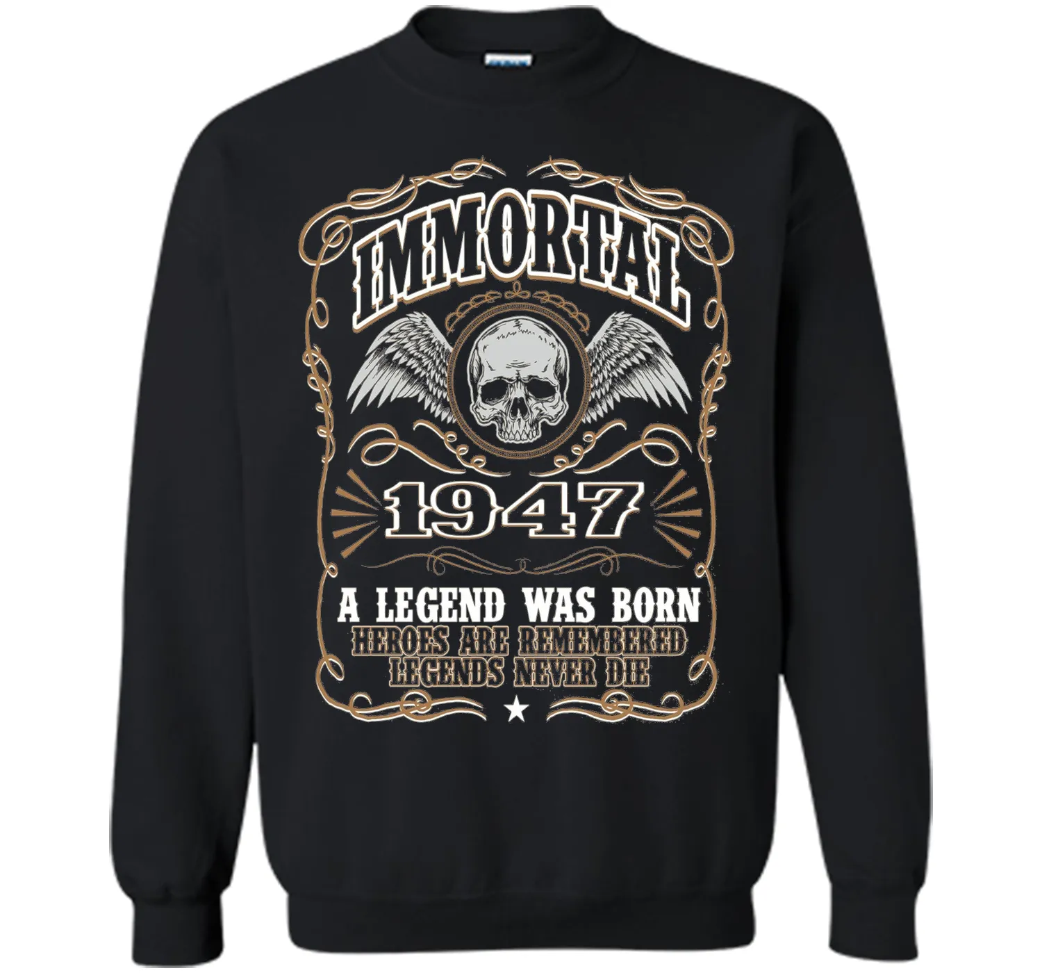 Immortal 1947 T-Shirt. 69th Birthday Gift For Men.