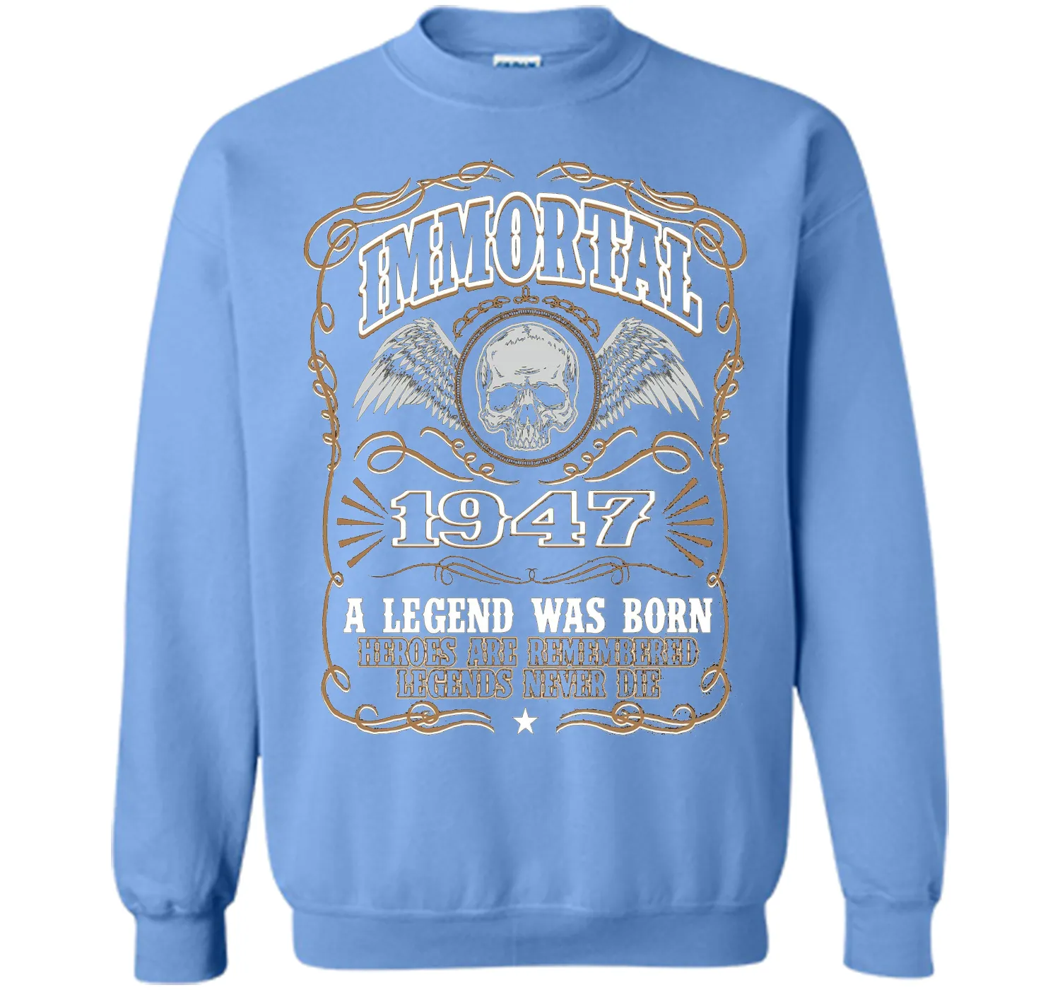 Immortal 1947 T-Shirt. 69th Birthday Gift For Men.