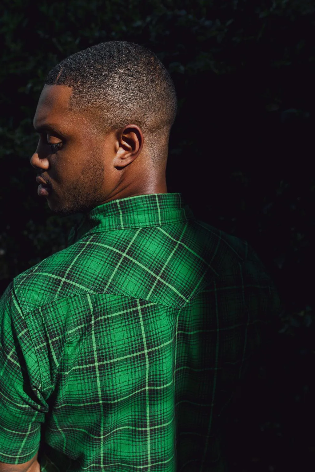 Iron Heart IHSH-386-GRN 5oz Selvedge Short Sleeved Western Shirt - Green Vintage Check