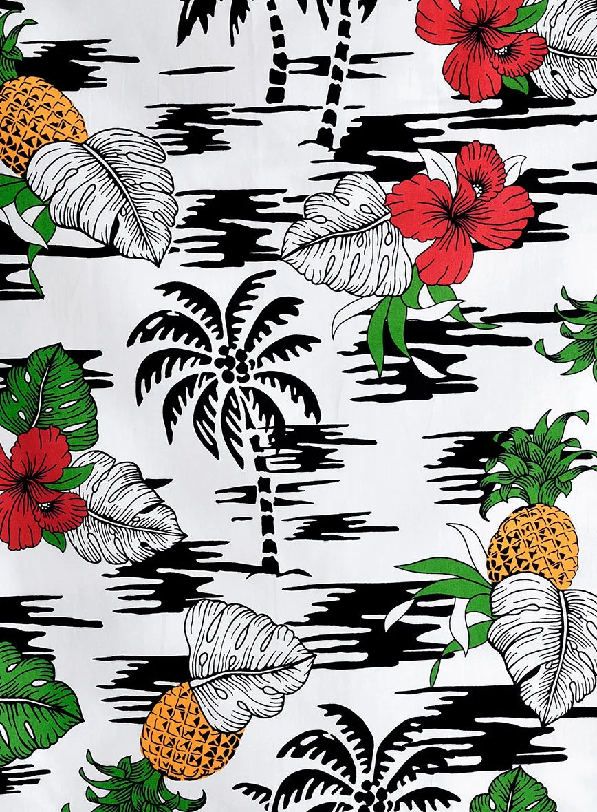 Italian Cotton Hibiscus Shirt
