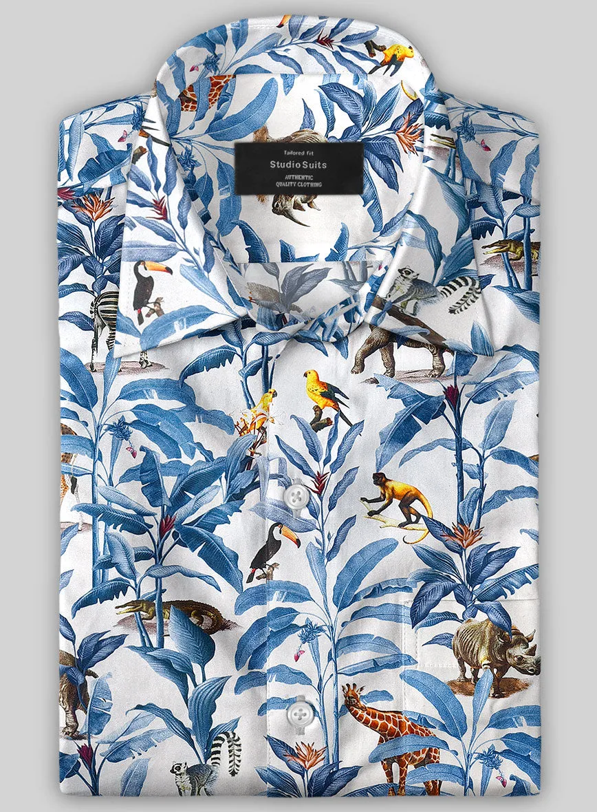 Italian Cotton Rain Forest Shirt