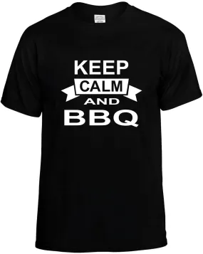 Keep Calm and Bbq Unisex T-Shirt Novelty Graphic Tee Shirt