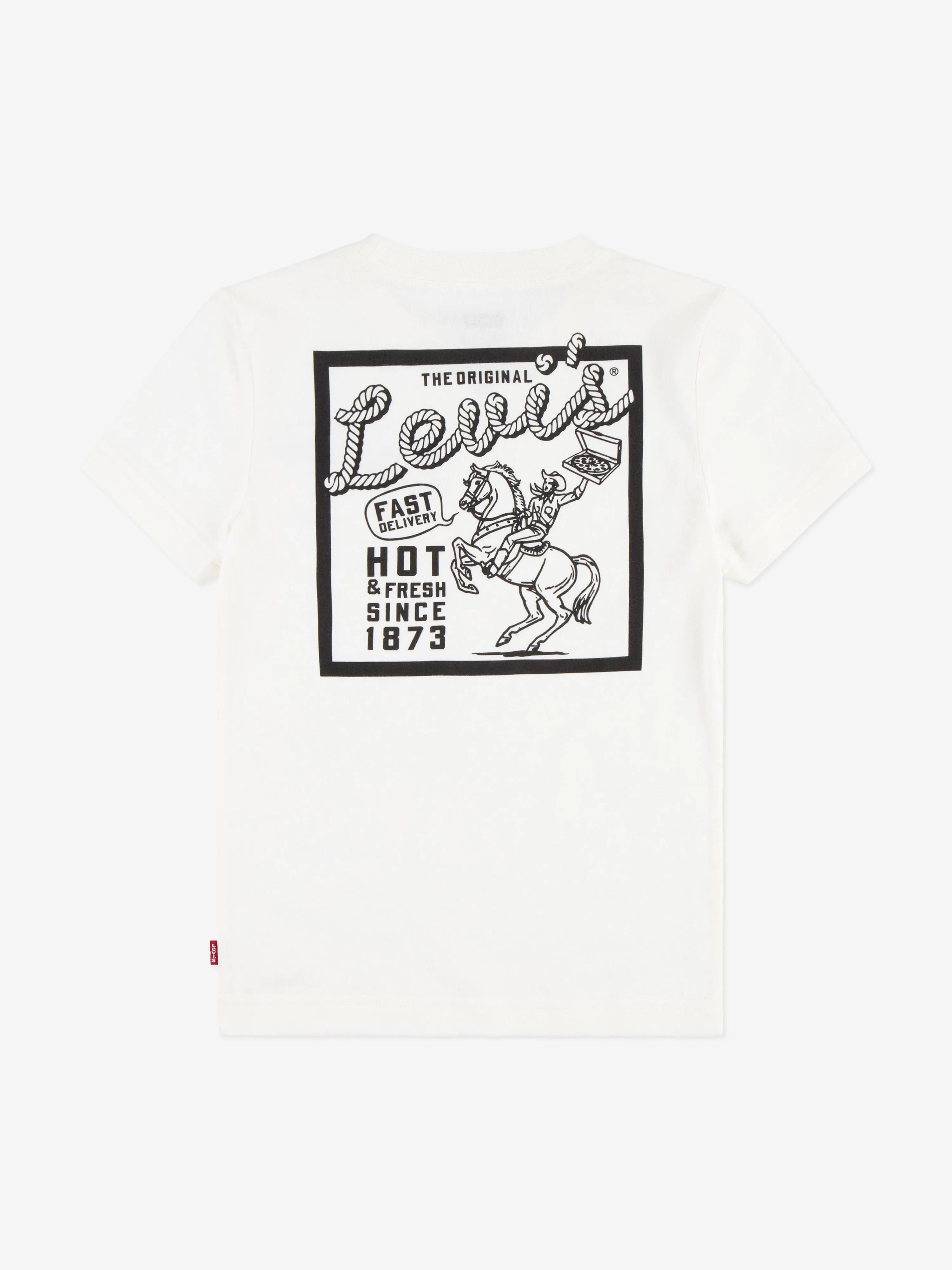 Levi's Boys Pizza Delivery Cowboy T-Shirt in Ivory