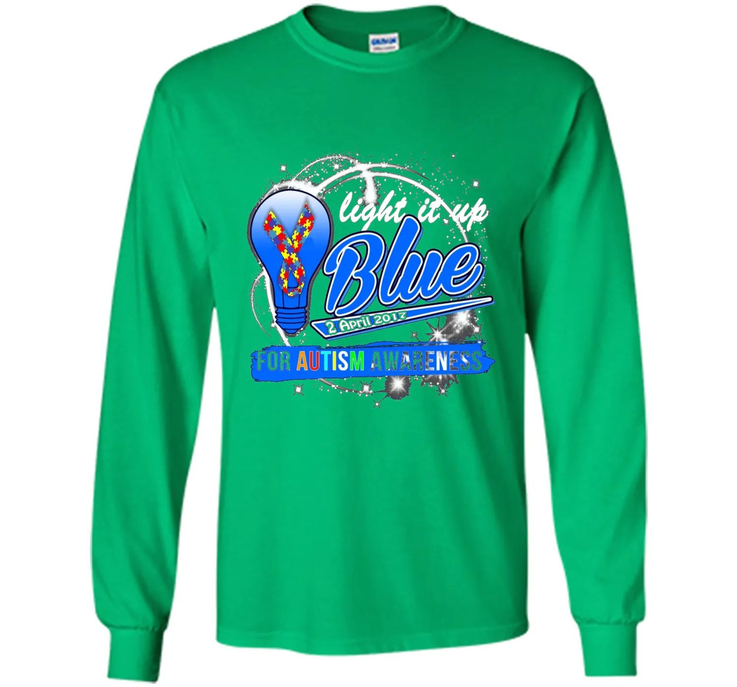 Light It Up Blue For Autism Awareness April 2017 T-Shirt