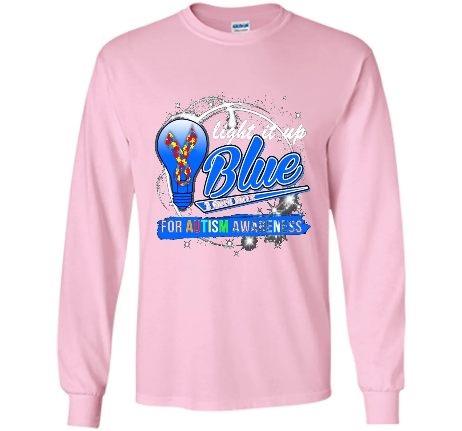 Light It Up Blue For Autism Awareness April 2017 T-Shirt