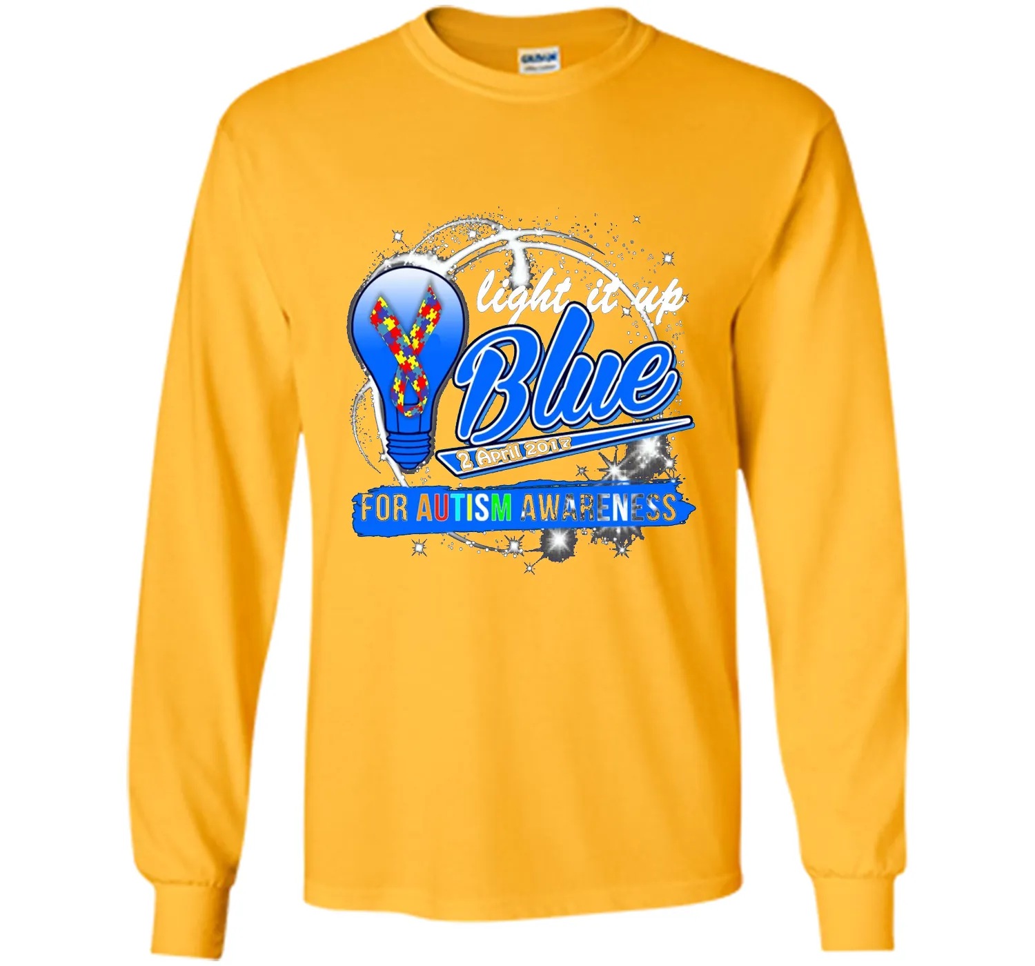 Light It Up Blue For Autism Awareness April 2017 T-Shirt