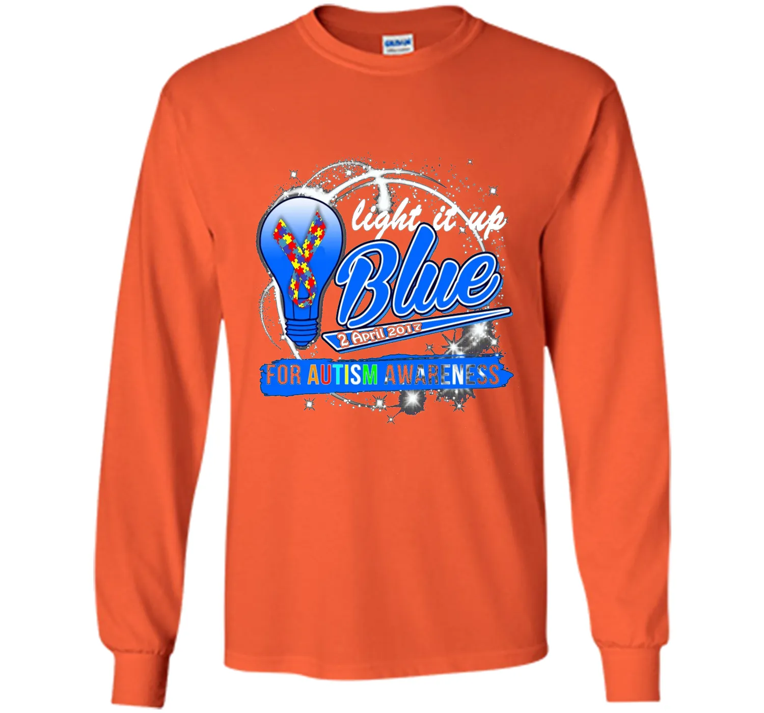 Light It Up Blue For Autism Awareness April 2017 T-Shirt