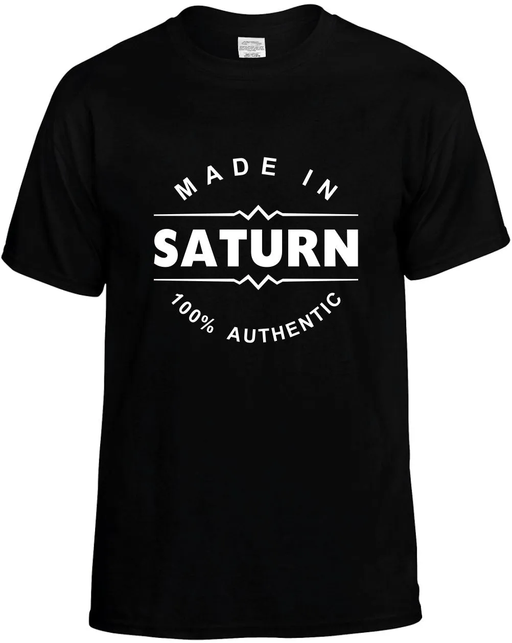 Made in Saturn Unisex T-Shirt Novelty Graphic Tee Shirt