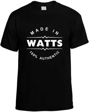 Made in Watts Unisex T-Shirt Novelty Graphic Tee Shirt