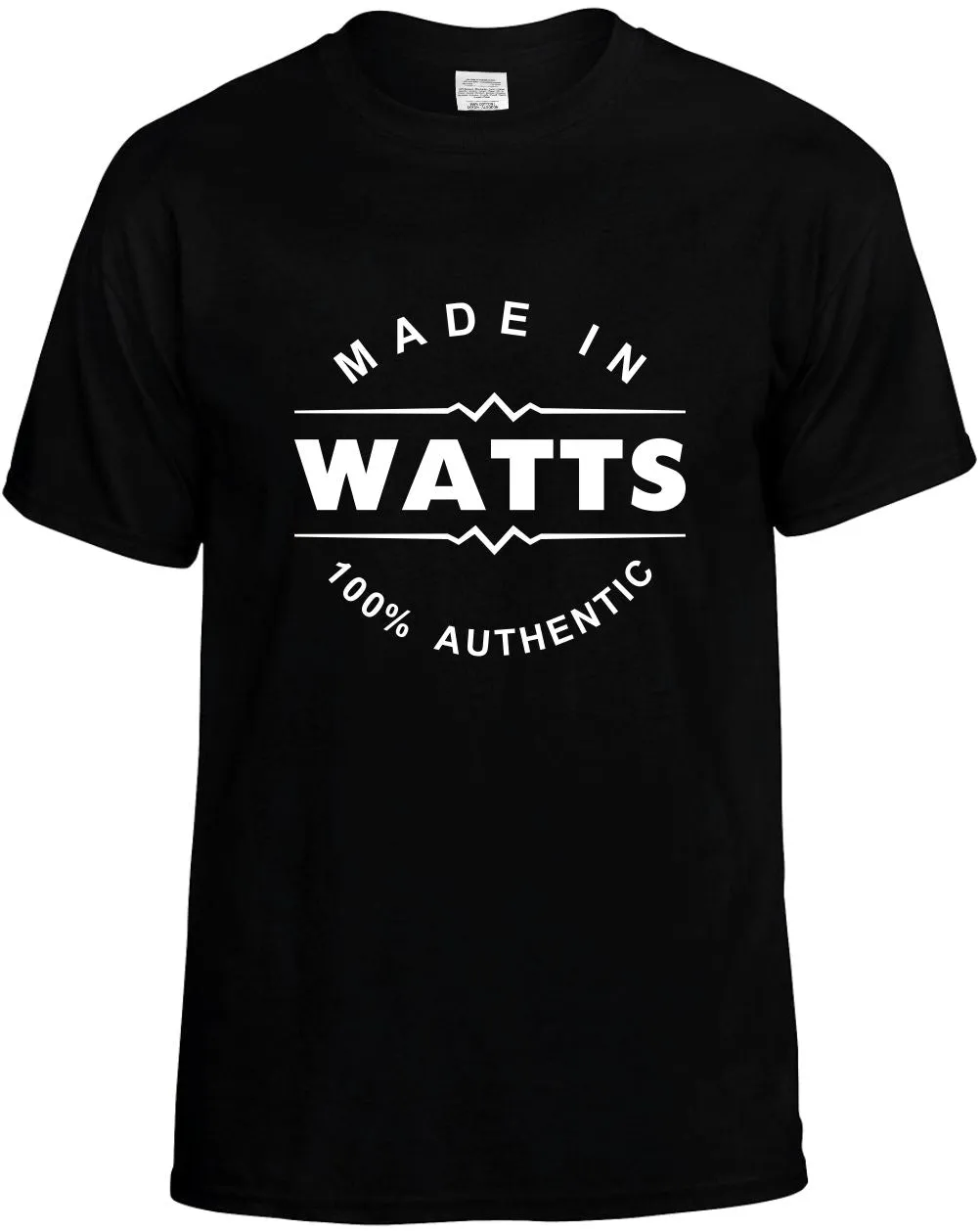 Made in Watts Unisex T-Shirt Novelty Graphic Tee Shirt