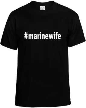 #Marinewife Hashtag Unisex T-Shirt Novelty Graphic Tee Shirt