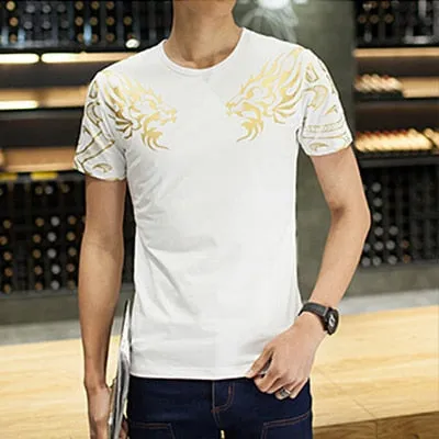 Men Cotton Casual Patchwork Short Sleeve Shirt