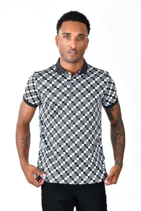 Men's Checkered Gingham Premium Polo