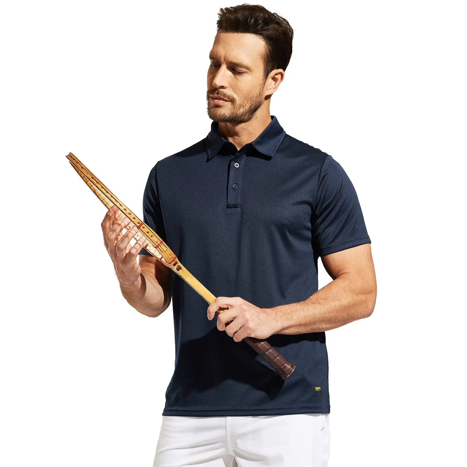 Men's Quick Dry Polo Shirt Collared Golf Casual Shirts