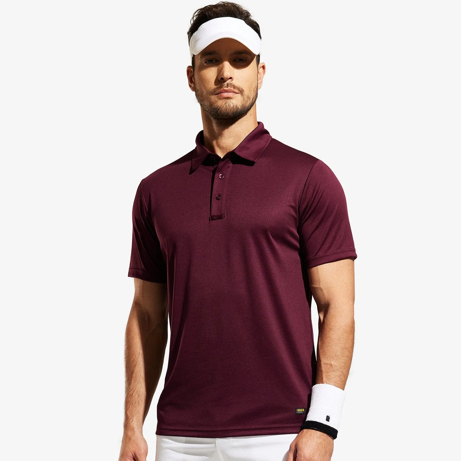Men's Quick Dry Polo Shirt Collared Golf Casual Shirts