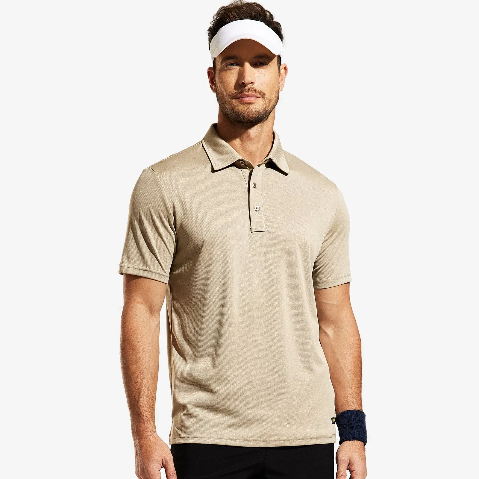 Men's Quick Dry Polo Shirt Collared Golf Casual Shirts
