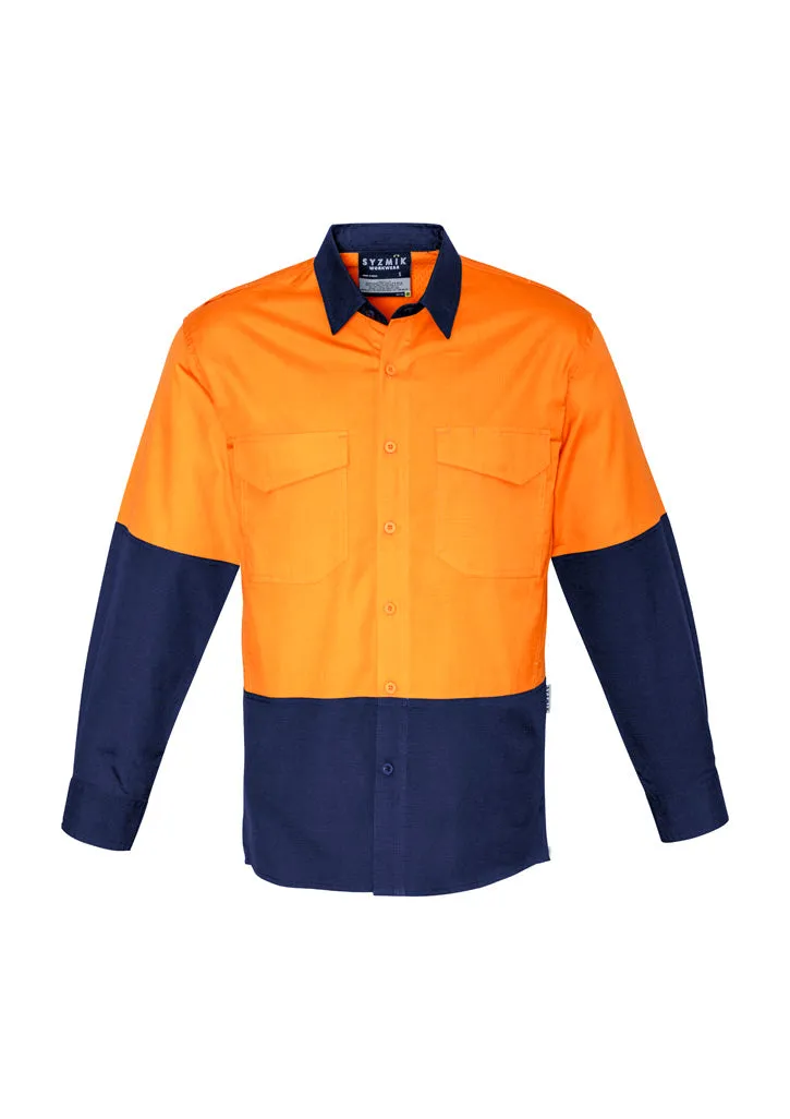 Mens Rugged Cooling Hi Vis Long Sleeve Shirt